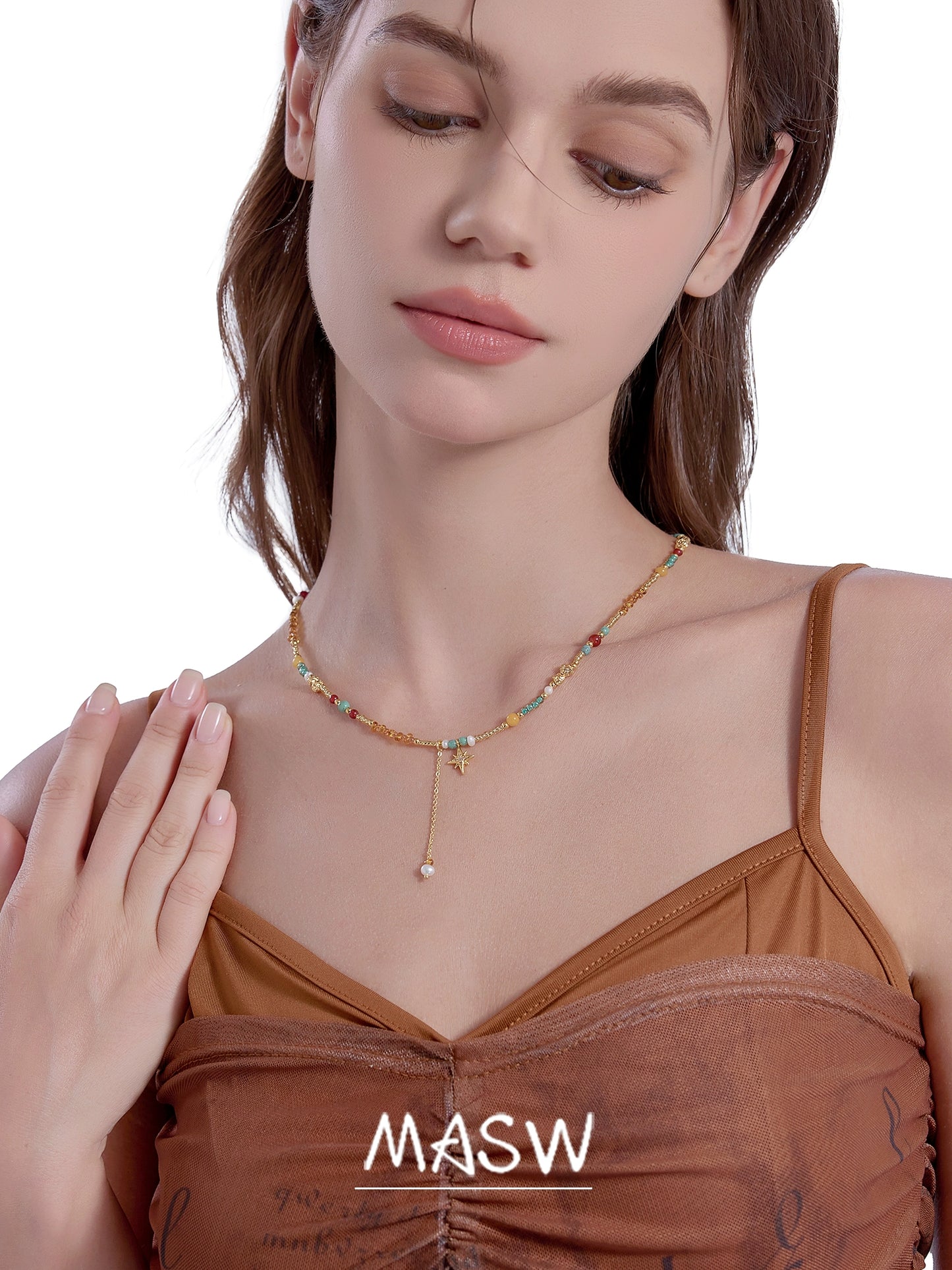 Colorful Mangstar Layered Necklace
