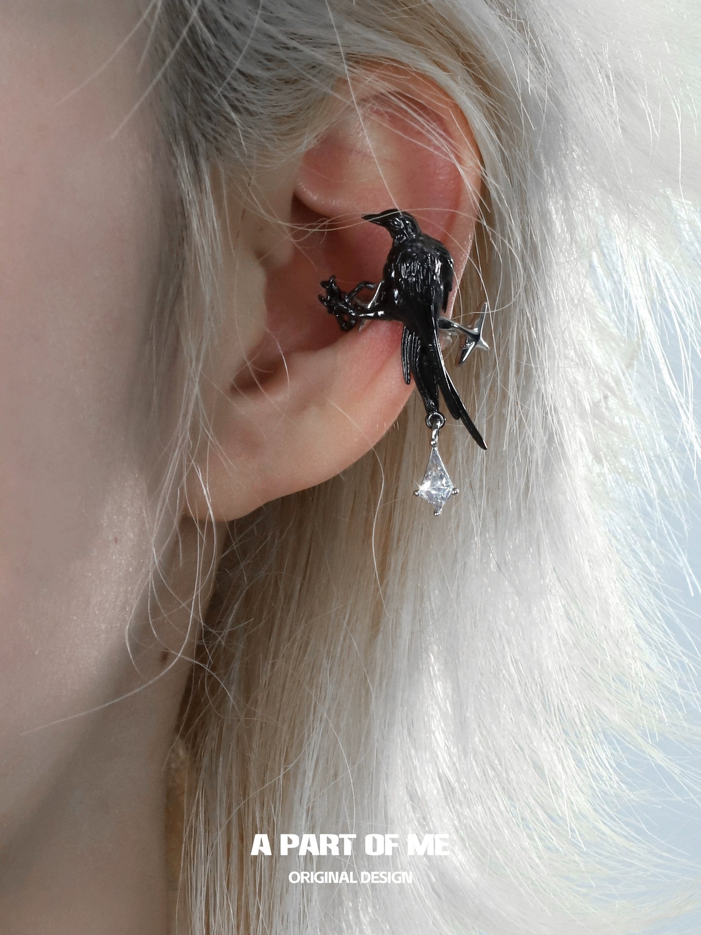 Raven Witch Gothic Ear Cuffs