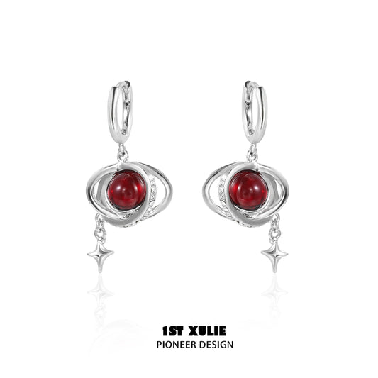 Y2K Red Planet Cool Earrings