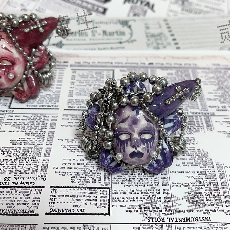 Rings-Ersan Tongsheng Black Sweet Cool Doll Ring Mine Spice Girl Subculture Dark Gothic Niche Design Trend
