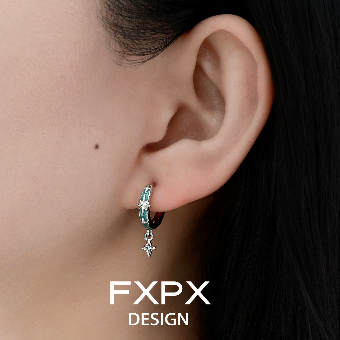 Mint Aurora Starburst Stud Earrings
