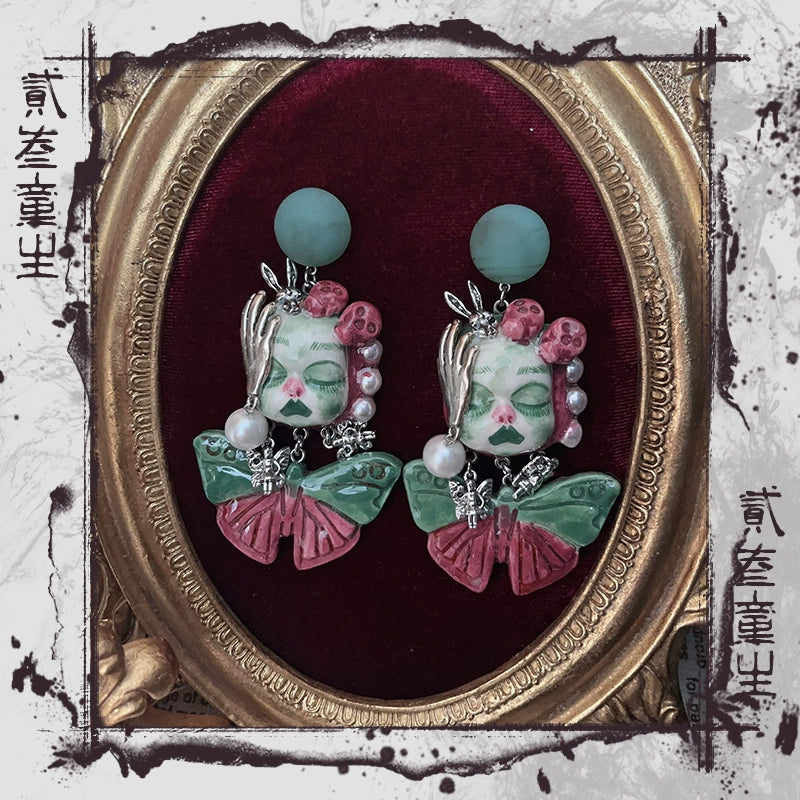 Earrings & Ear Cuffs-Ersan Tongsheng Original Handmade Niche Butterfly Earrings Personality Cute Sweet Hot Cool Earrings Earrings Gift