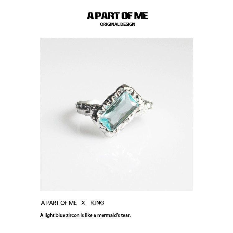 Mermaid Tears Silver Ring