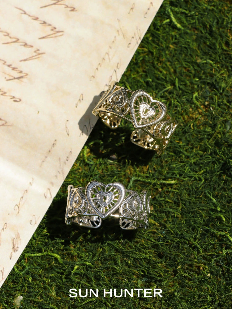 Heart Lock Retro Ring