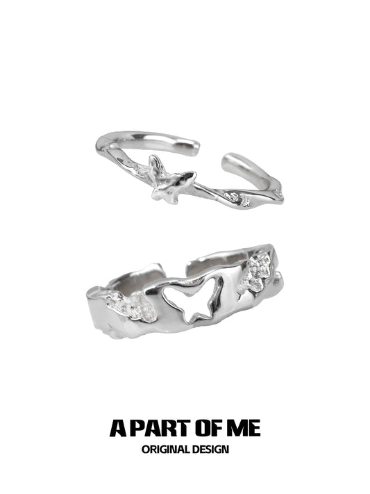 Symbiosis Butterfly Silver Ring