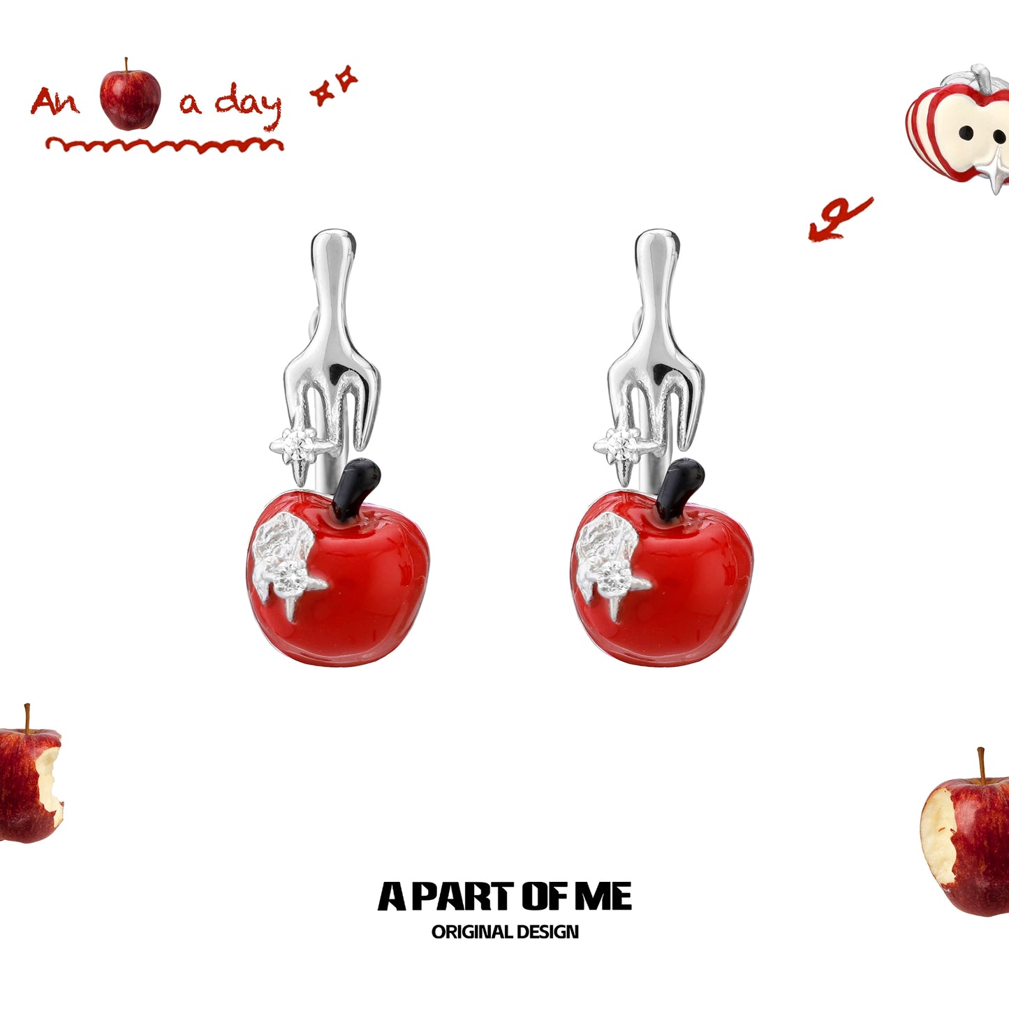 Kitchen Apple Ear Cuffs