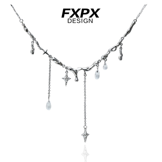 Galactic Meteor Tassel Necklace