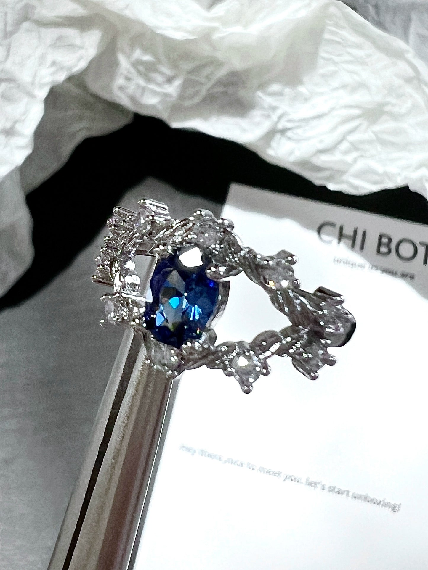 "Sea Eye" Zircon Ring
