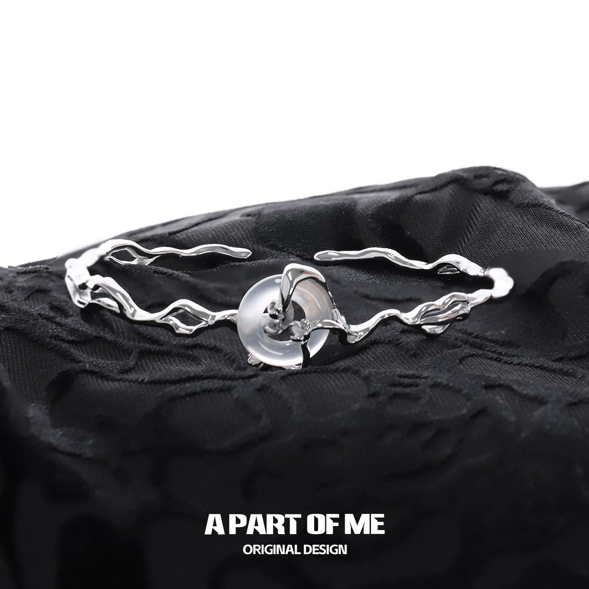 Chalcedony Laurel Silver Bracelet