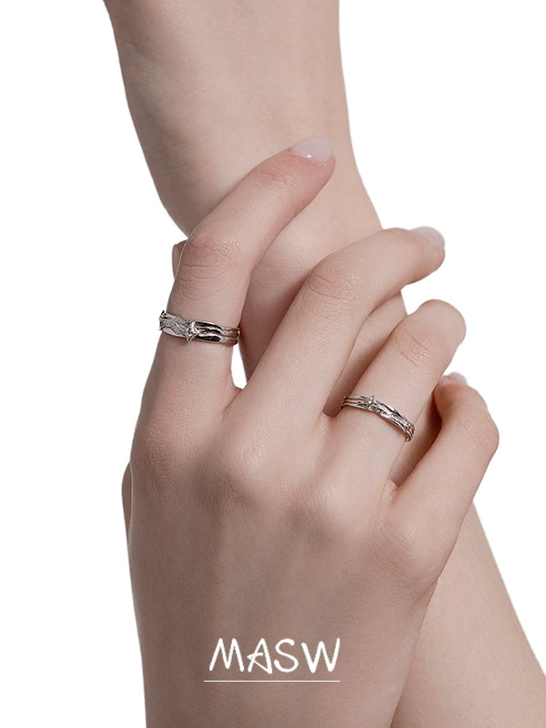 Brilliant Starry Couple Rings