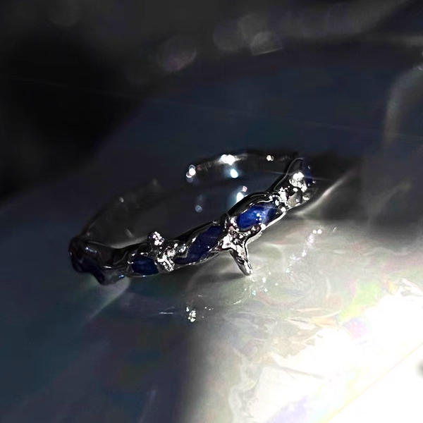 "Blue Galaxy" Starburst Ring