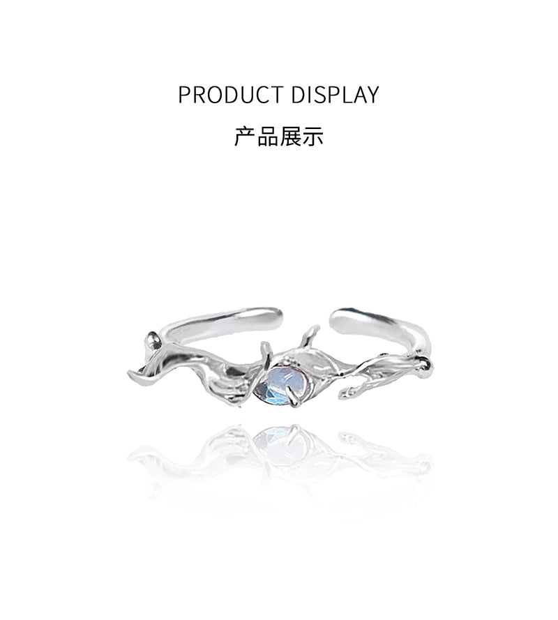 White Moonlight Irregular Ring