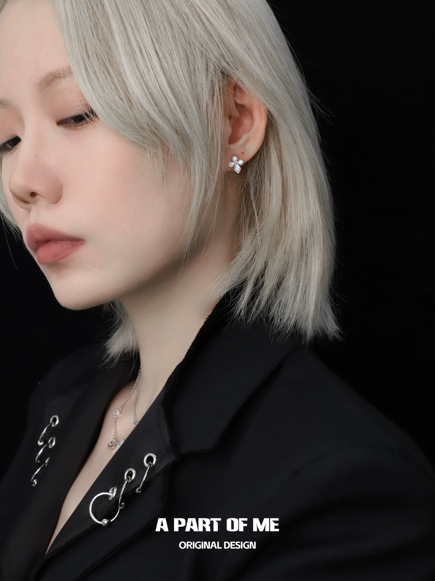 Stigmata Cross Silver Earrings