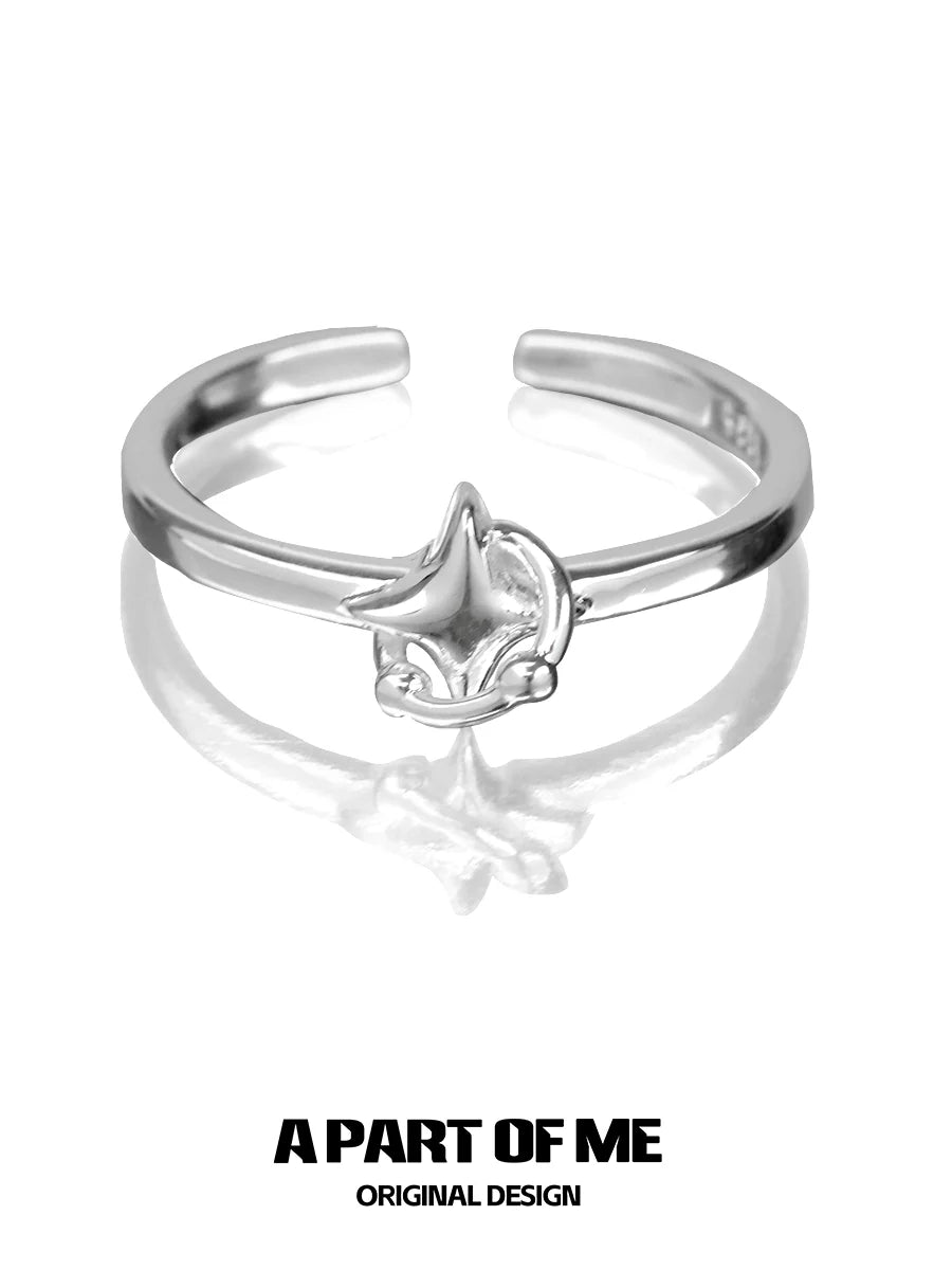 Silver A PART OF ME Galaxy Star Ring with a sleek, minimalist design for everyday wear