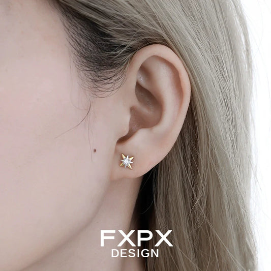 Elegant FXPX mystic gold star earrings that add a touch of sparkle to any outfit