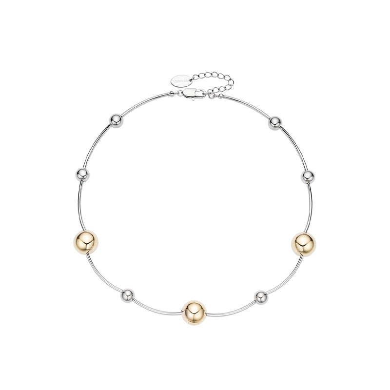 Sun Hunter jewelry planet silver necklace for women featuring silver and gold accents from Gothhalo Jewelry