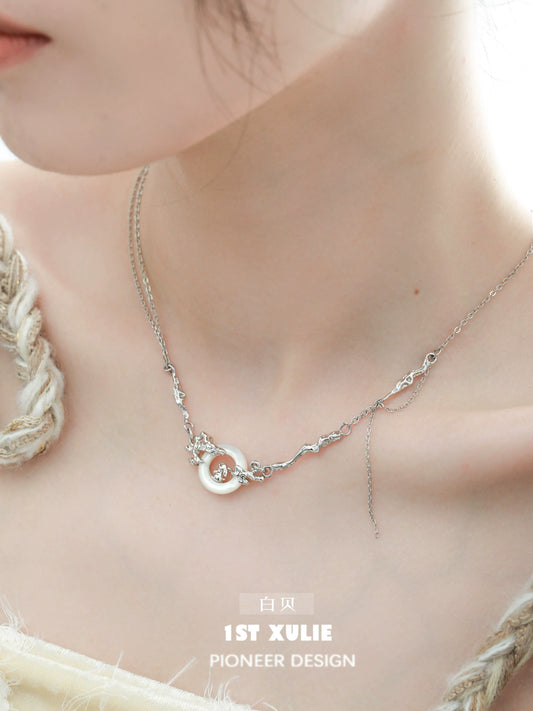Y2K bunny necklace from 1STXULIE with a unique design and silver finish