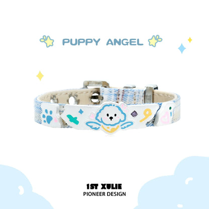 Cute angel cat and puppy bracelet with colorful designs by 1STXULIE for animal lovers
