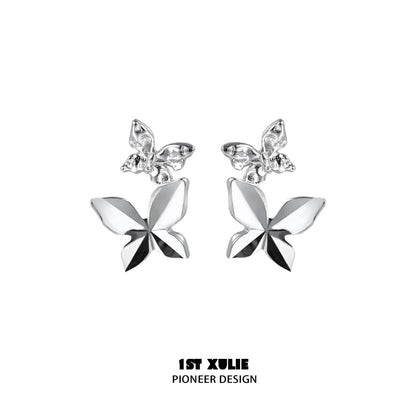 Stylish butterfly silver ear cuff with a unique design for a trendy look