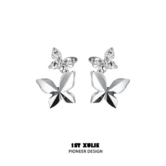 Stylish butterfly silver ear cuff with a unique design for a trendy look