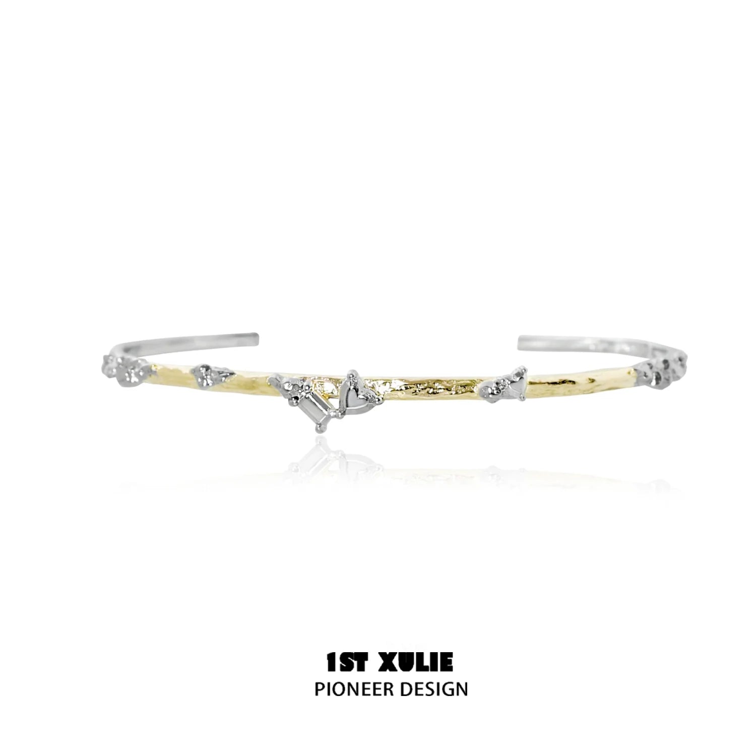 Elegant couple bracelet for girlfriend and boyfriend with silver and gold accents for stylish matching accessories
