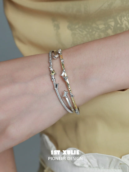 Stylish couple bracelet for girlfriend and boyfriend featuring modern design and sparkling accents