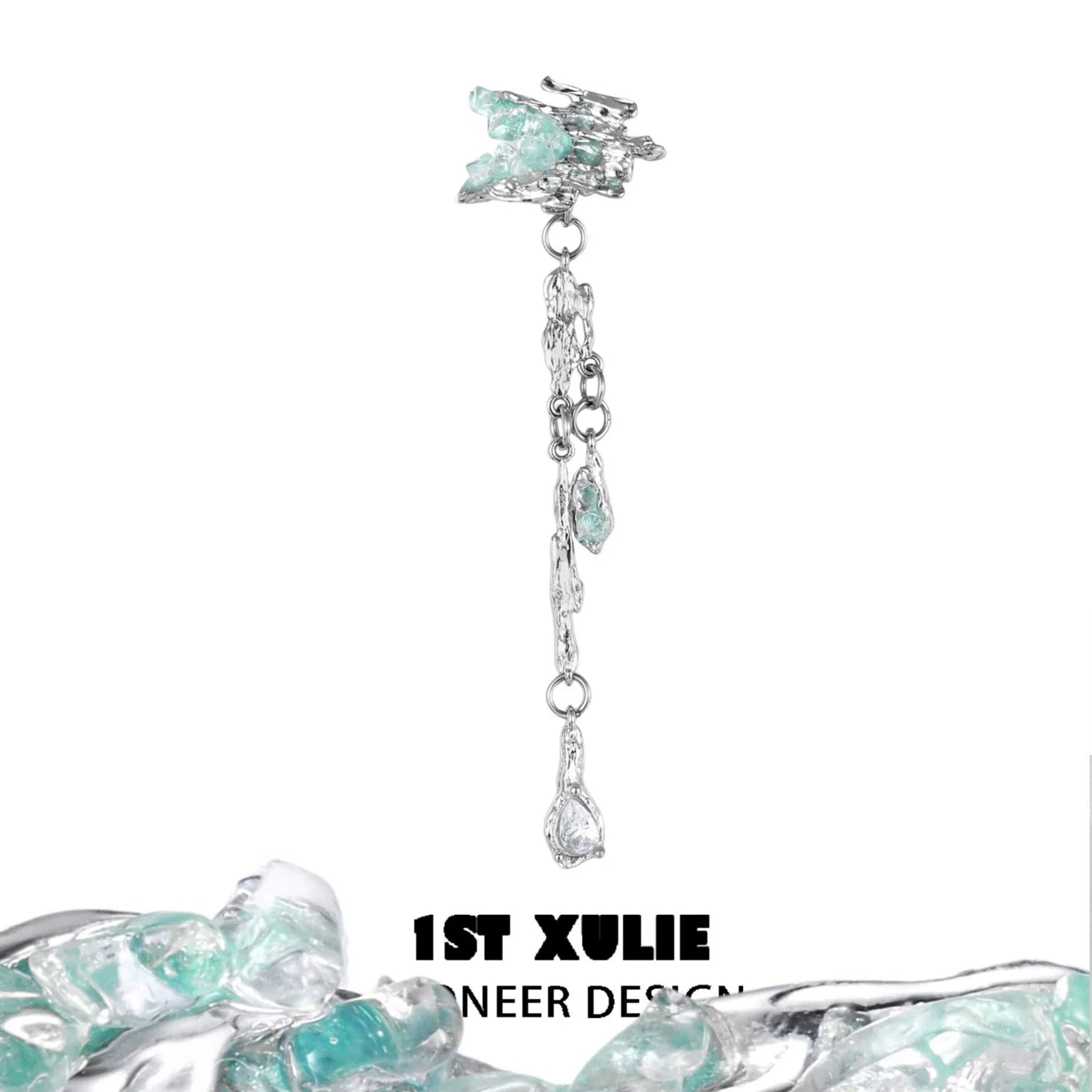 Elegant crystal tassel ear clips featuring sparkling designs for a stylish accessory look
