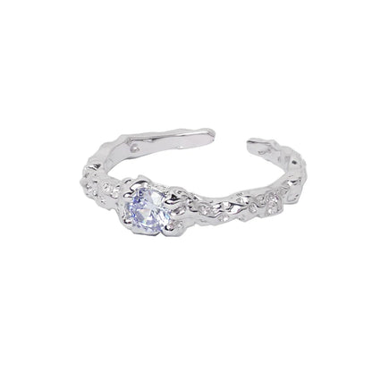 Dream fairy purple zircon ring with a silver band and elegant design for a magical touch