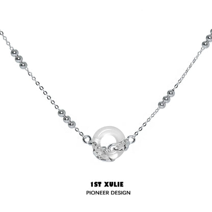 Eternal rings silver necklace from 1STXULIE with a modern design and elegant finish
