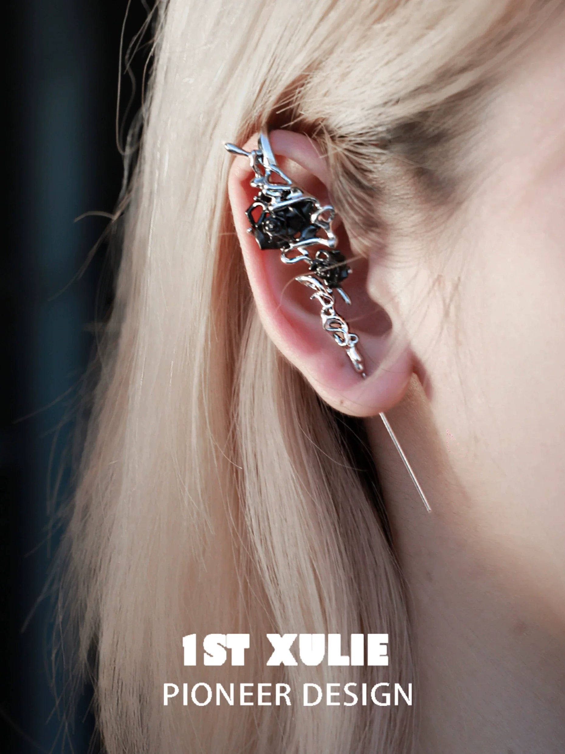 1ST XULIE Pioneer Design Forbidden Rose Ear Piercing Needle for stylish ear decoration