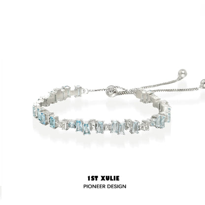 1ST XULIE Iceland zircon star bracelet with a shimmering design and adjustable fit