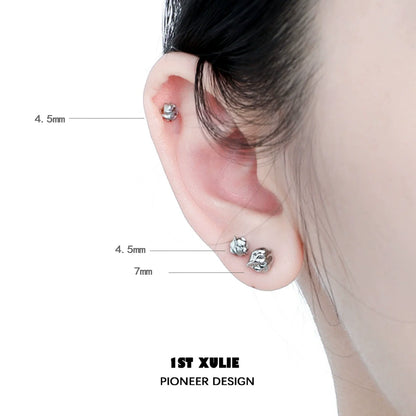 1ST XULIE Minimalist Bell Echo Earrings in Silver for Elegant Everyday Wear