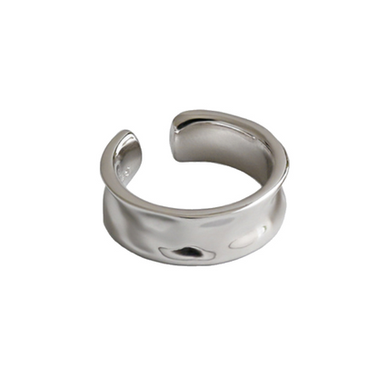 Sleek minimalist frosted ear cuffs in silver for a modern and stylish look