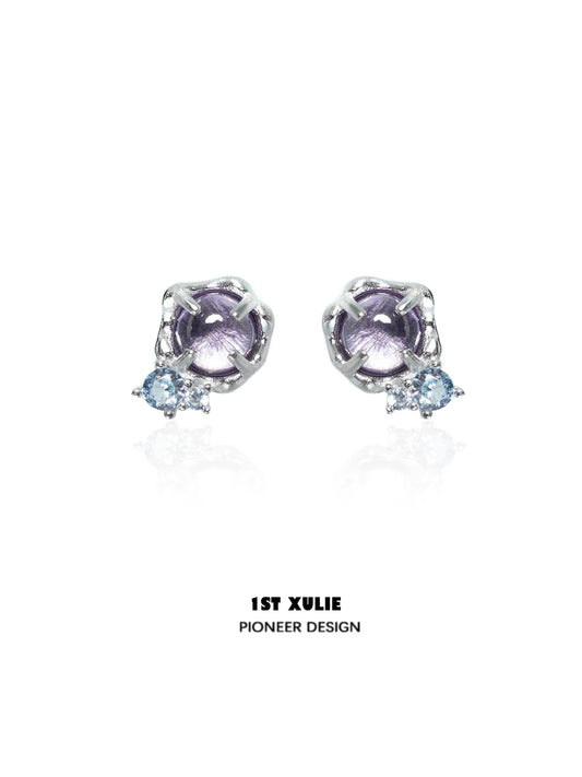 Mystic amethyst zircon earrings with elegant design and sparkling gemstones for a touch of sophistication