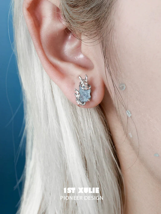 Silver Mystic Elf Earrings with a Unique Design for Fantasy Jewelry Lovers
