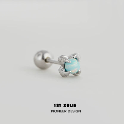 1STXULIE opal stud earrings in claw setting for a unique and stylish accessory