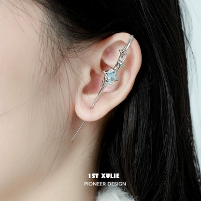 Star Guardian ear piercing needle featuring a sleek silver design for stylish ear accessories