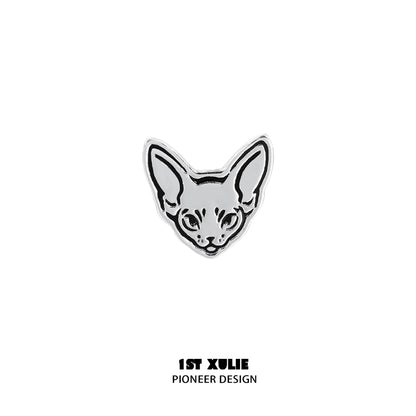 Unique street art cat earrings featuring a stylish cat design for trendy accessory lovers
