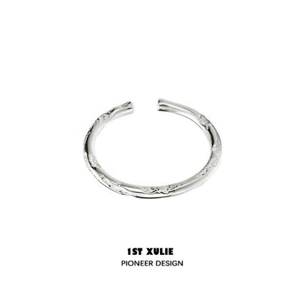 Textured silver ring from 1STXULIE with unique design for modern jewelry lovers