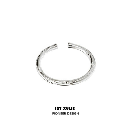 Textured silver ring from 1STXULIE with unique design for modern jewelry lovers
