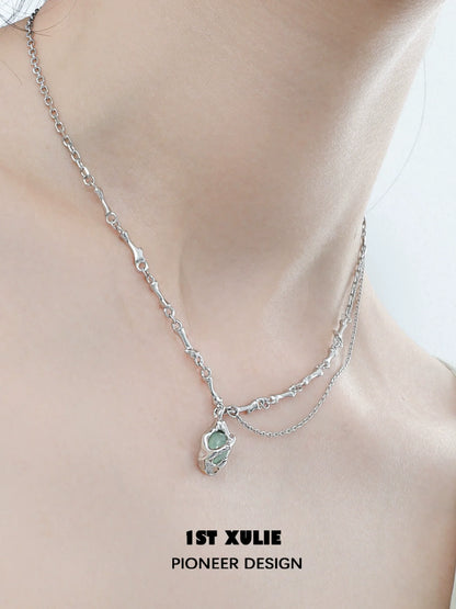 Unique summer pendant necklace by 1STXULIE showcasing a stylish design on a delicate silver chain