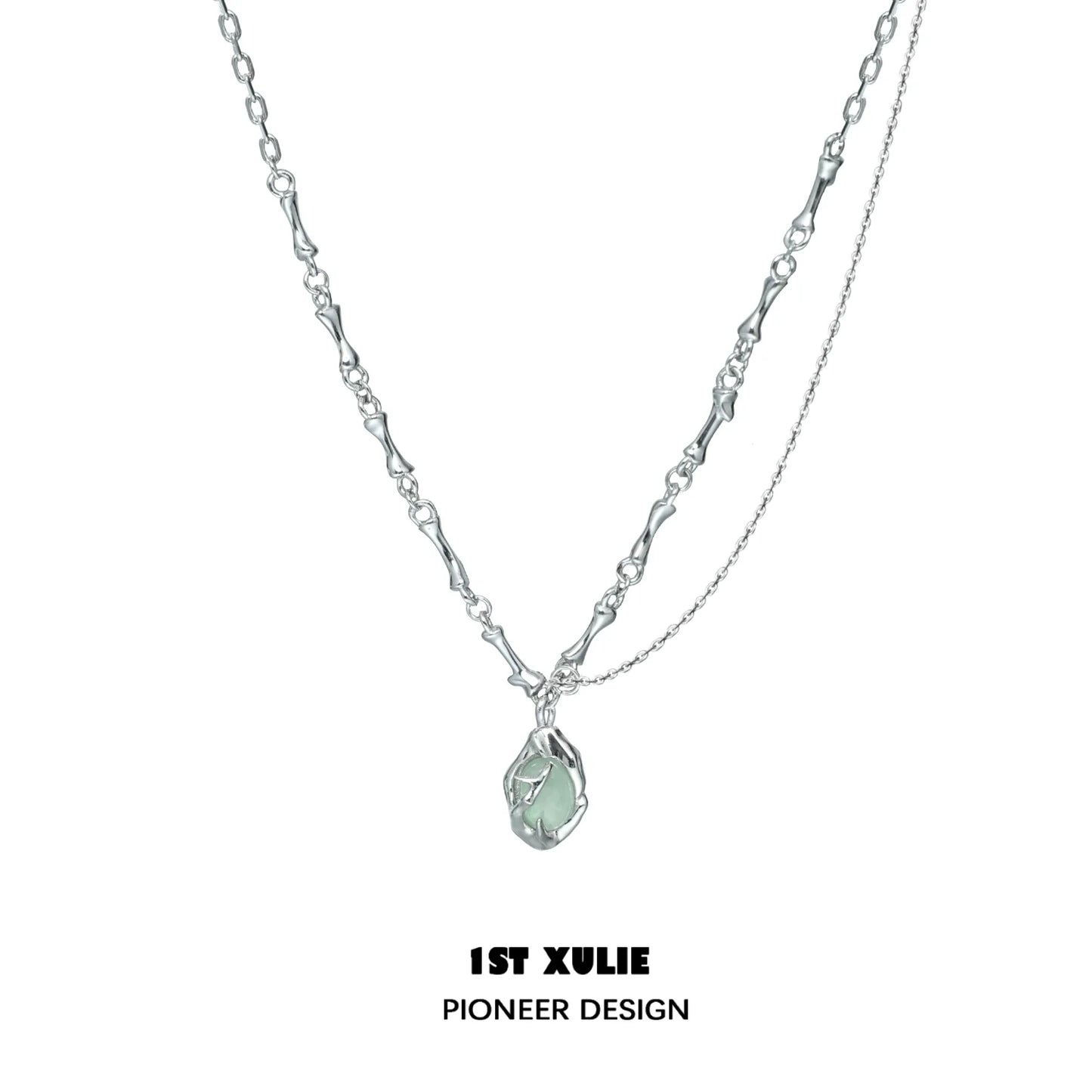 1STXULIE unique summer pendant necklace with a stylish design and delicate silver chain