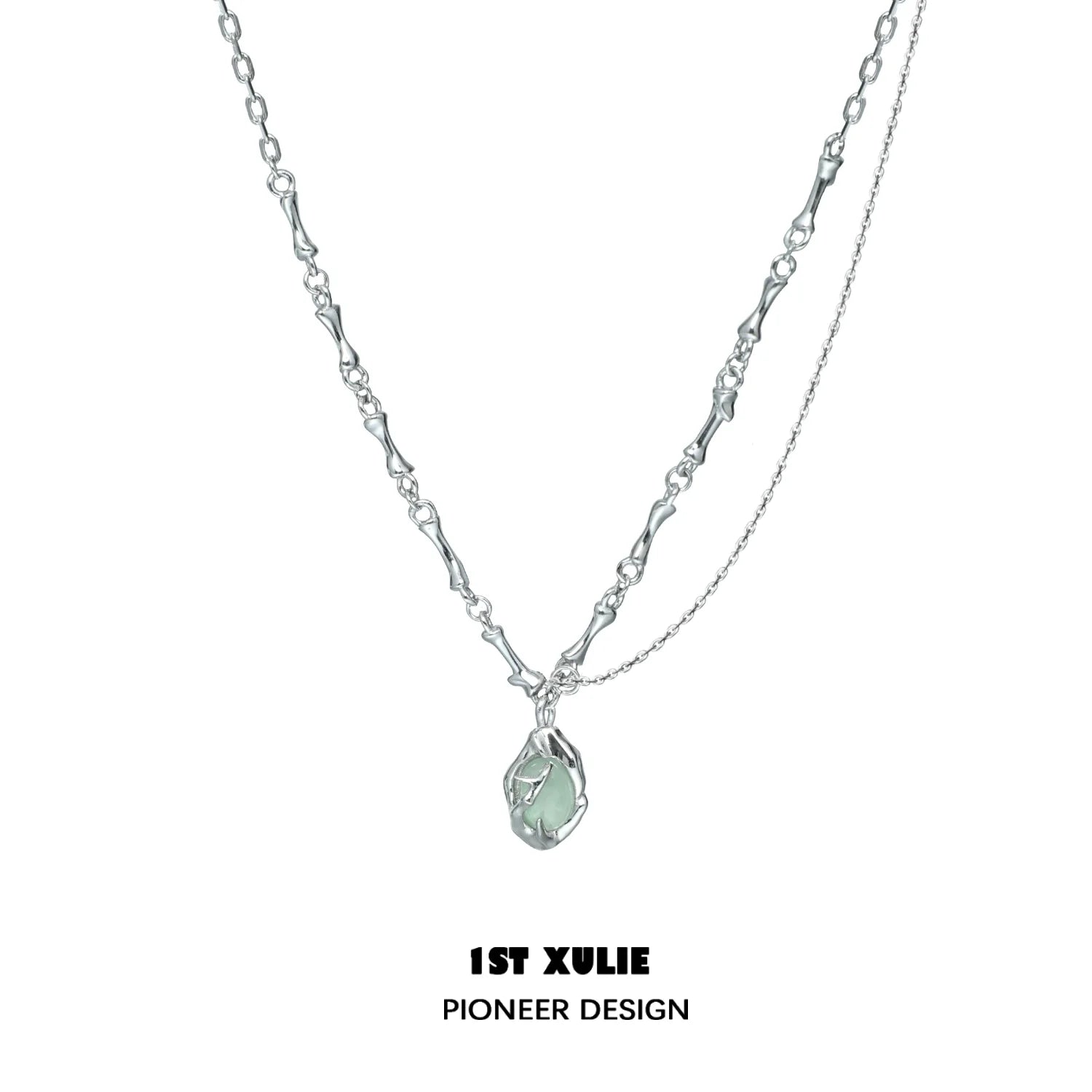 1STXULIE unique summer pendant necklace with a stylish design and delicate silver chain