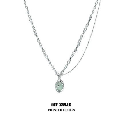 1STXULIE unique summer pendant necklace with a stylish design and delicate silver chain