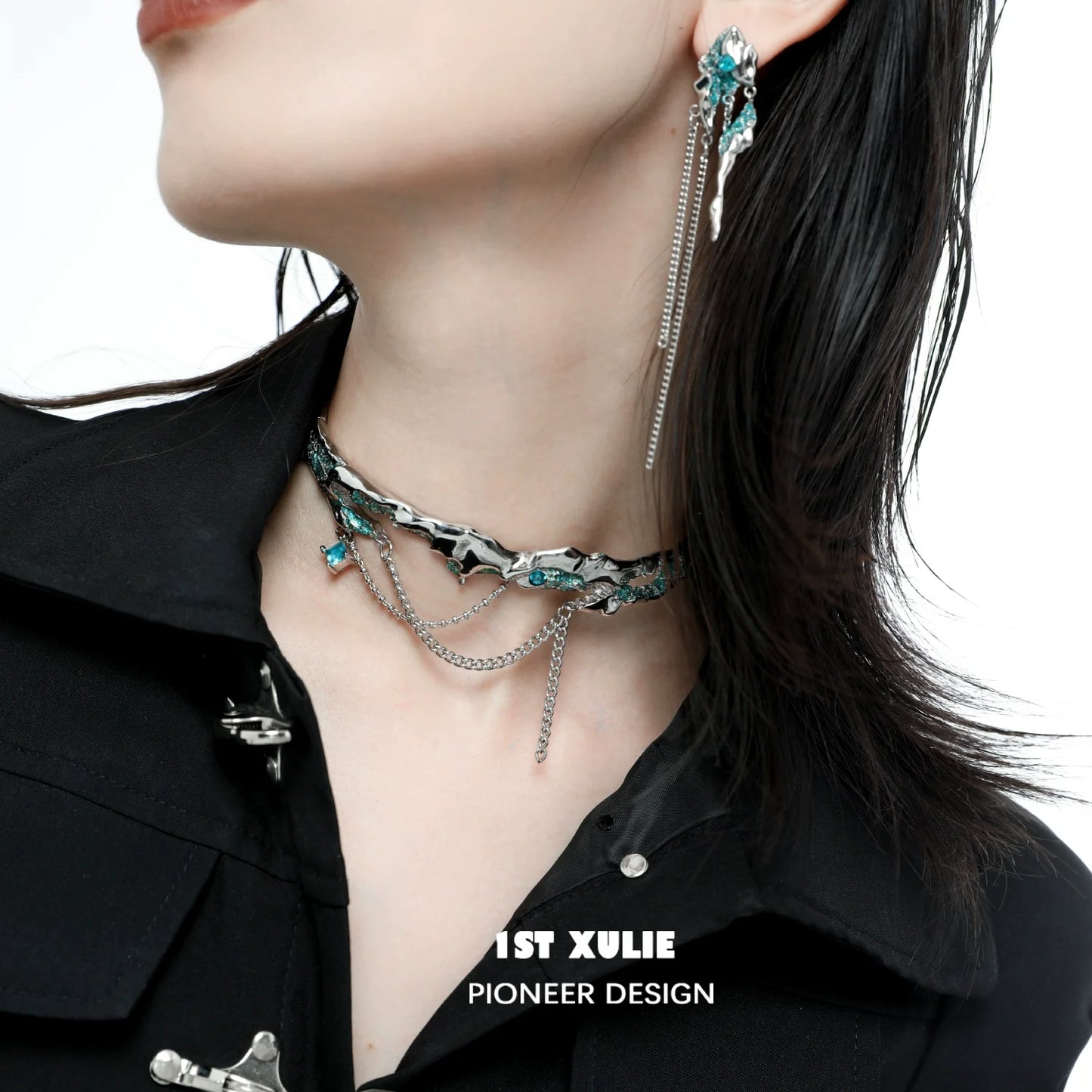 Fashionable wind erosion tassel necklace with intricate design, perfect for trendy outfits