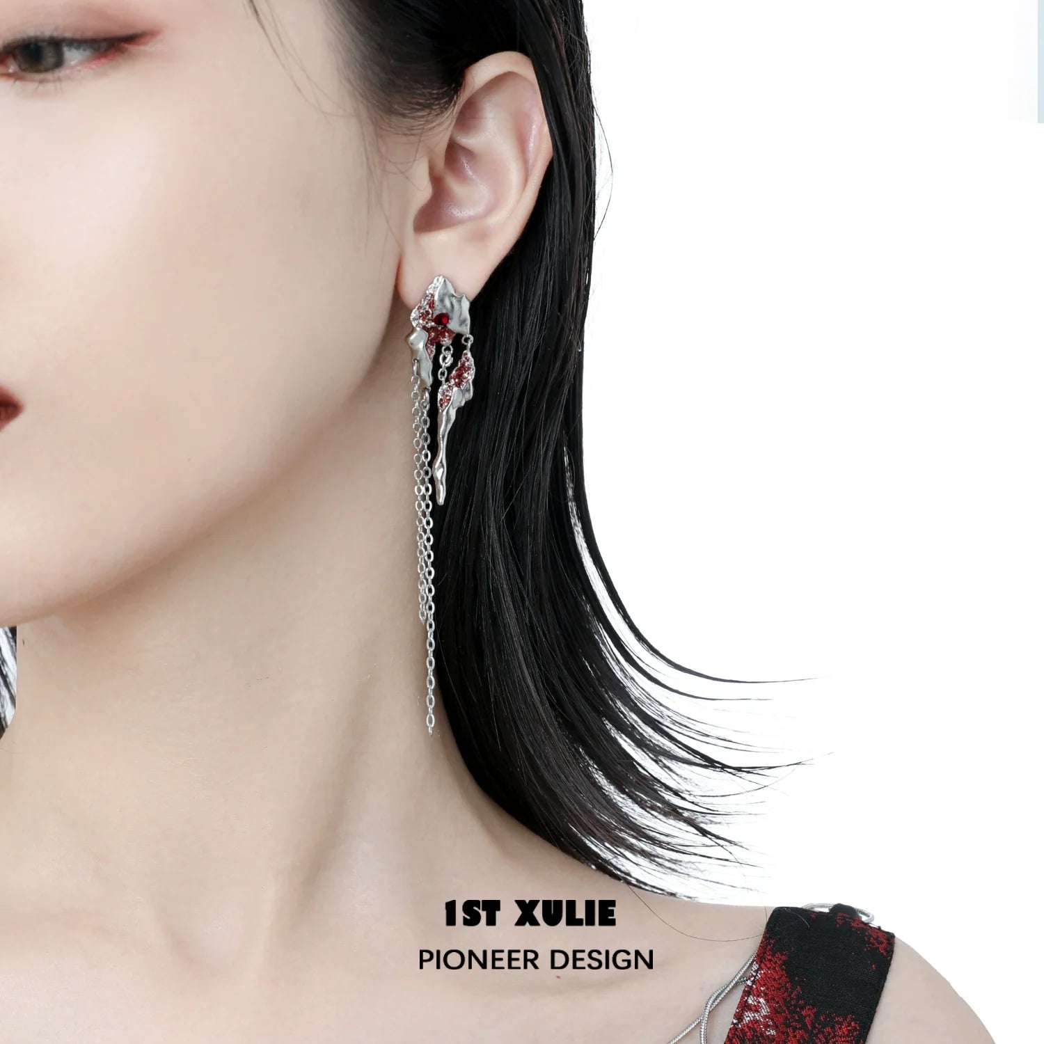 Y2K post-apocalyptic earrings featuring unique design elements and intricate details