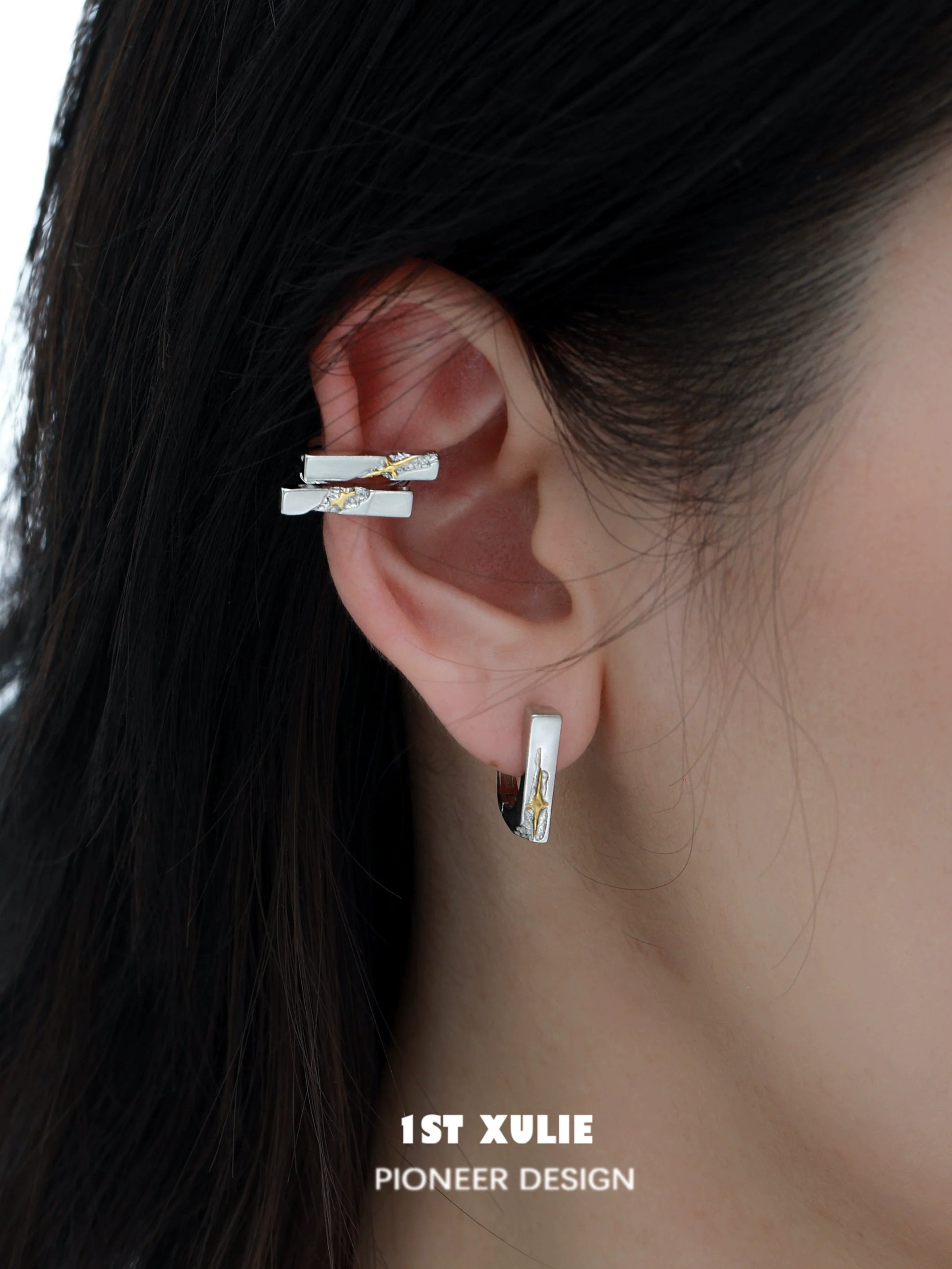 Stylish Y2K star ear cuff by 1ST XULIE, perfect for trendy accessory lovers