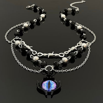 Y2K Demon Eye Choker