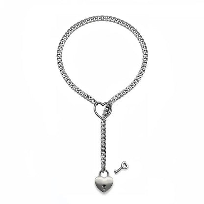 Gothic Punk Heart Pendant Choker