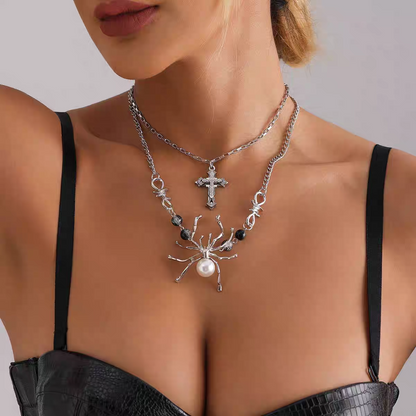 Dark Spider Gothic Necklace